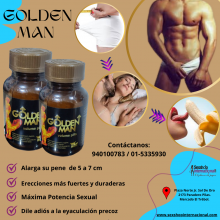 Golden Man Volume Pills - PASTILLAS PARA EL CRECIMIENTO DEL PENE - SEXSHOP PLAZA NORTE.